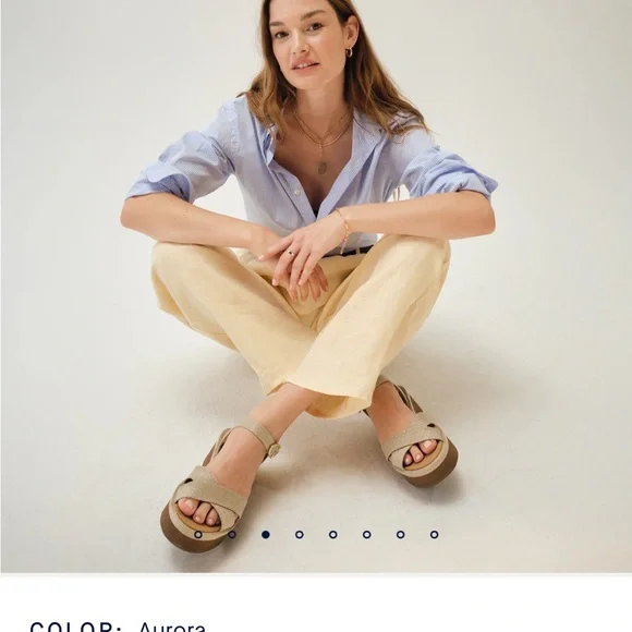 Rothy's Criss–Cross Lightweight Wedge Sandal - Picture 3 of 7